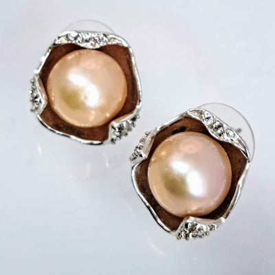 "Pearl Paradise" .75" Earrings - Edison Pearls, Topaz, Sterling