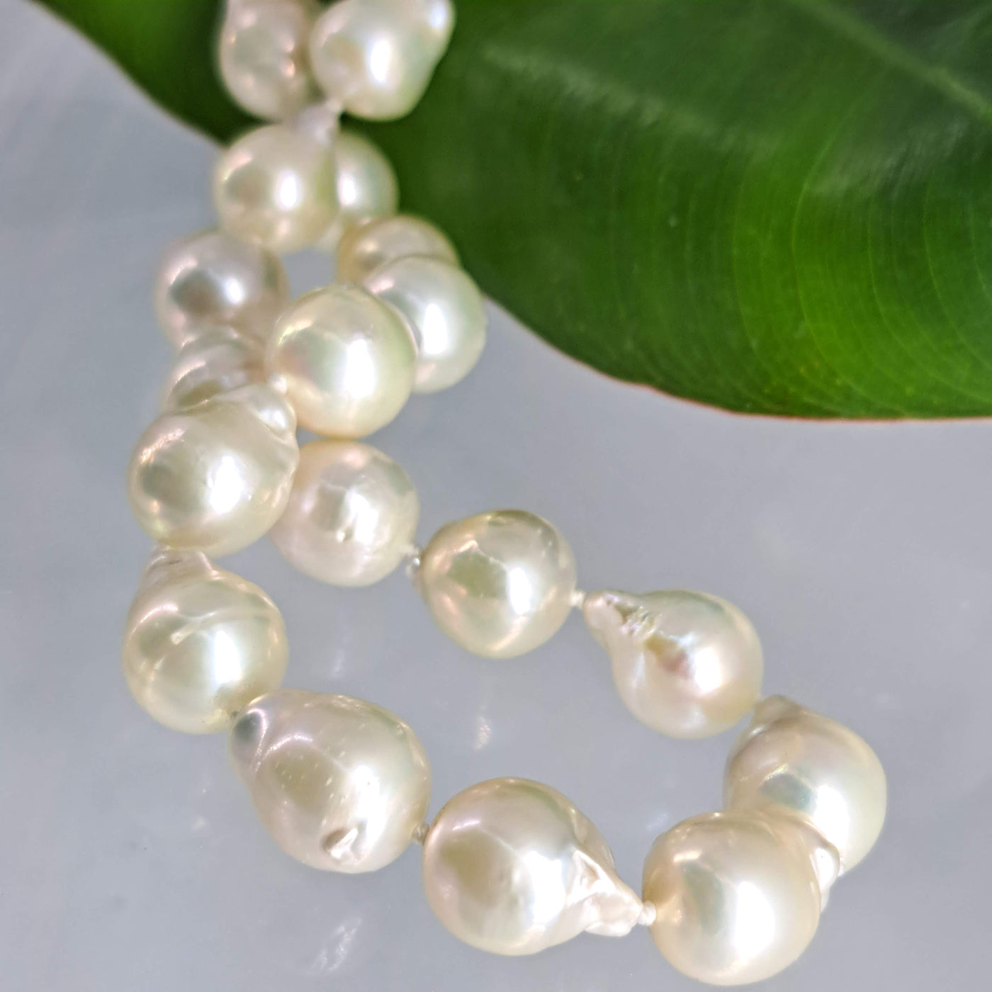 "Beautiful Billows" 18"-20" Necklace - Pearls, Sterling