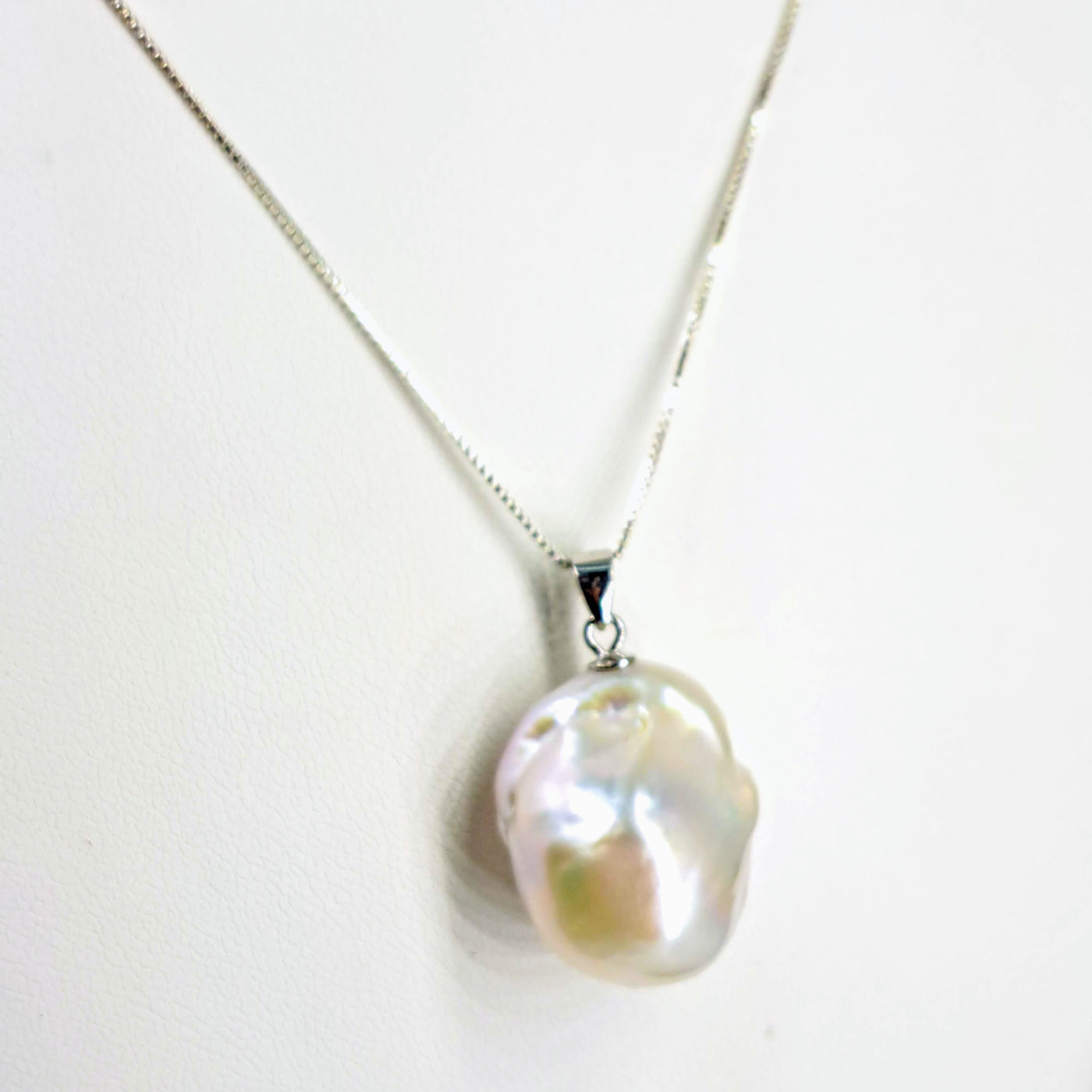 "Baroque Drop" Pendant Necklace - Baroque Pearl, Sterling