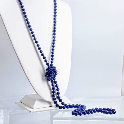"In The Navy" 60" Necklace - Lapis