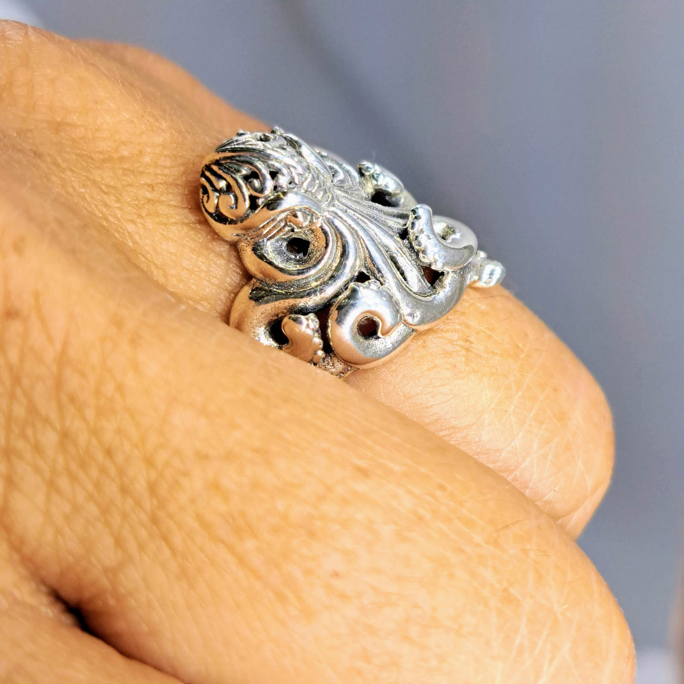 "Beholder" Adjustable Size Ring - Sterling