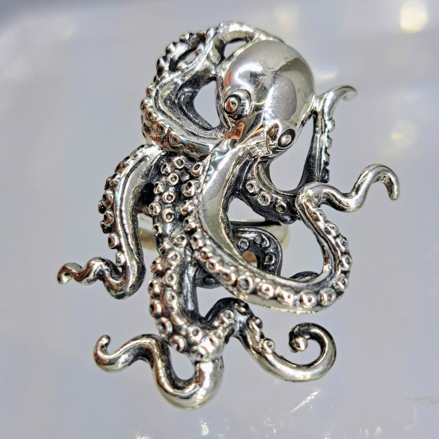 "Hug Me Tender" Adjustable Size Ring - Sterling Silver