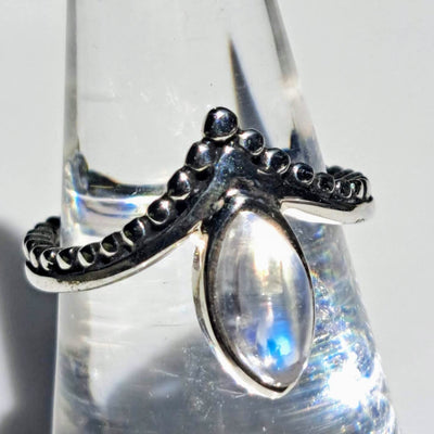 "Tiara" (Choose Your Size) Ring - Moonstone & Sterling