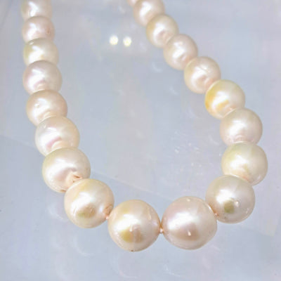 "Blush" 18" Necklace - Pearls, Sterling