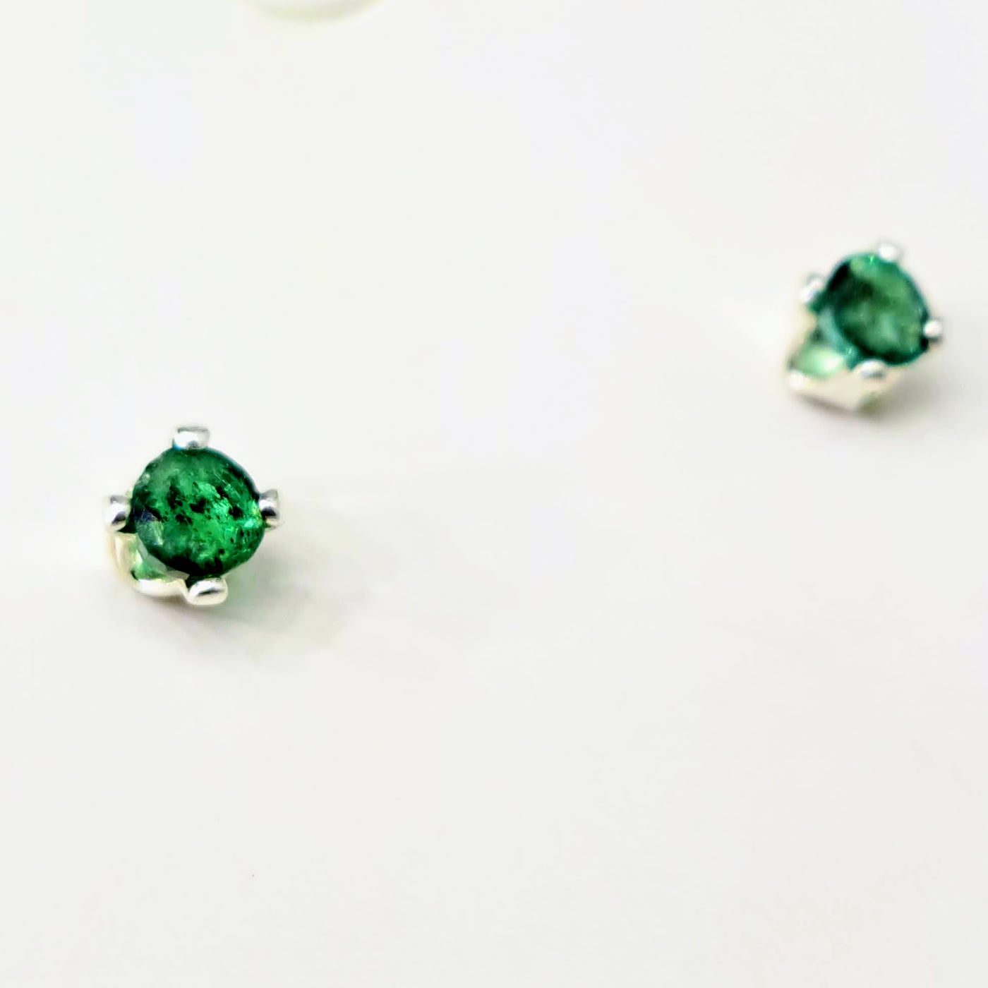 "Emerald Studs" - Emerald, .925 Sterling