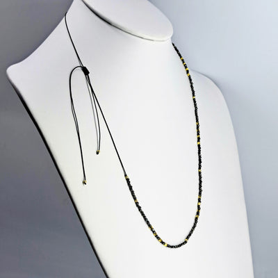 "Everyday" 15"-30" Adjustable Length Necklace - Gems Strands, Gold Sterling