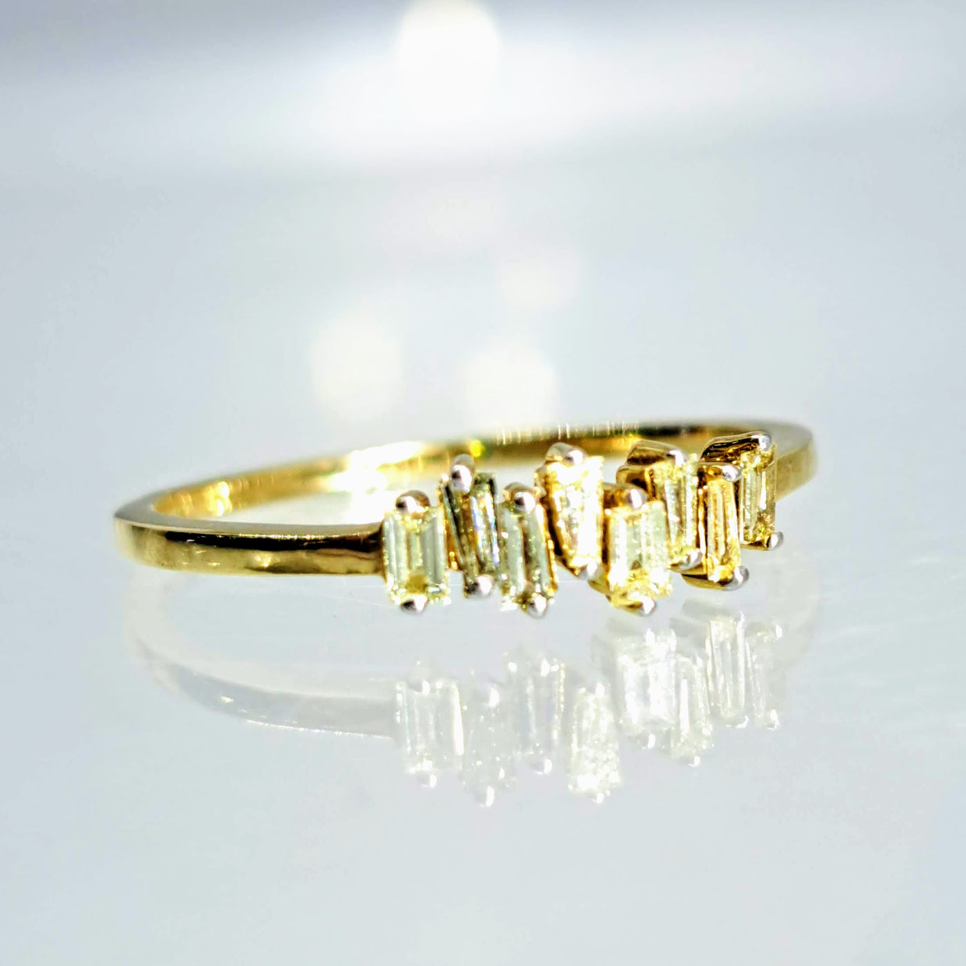 "Sparkler" Sz 6.5 Ring - Diamonds, 14K Gold