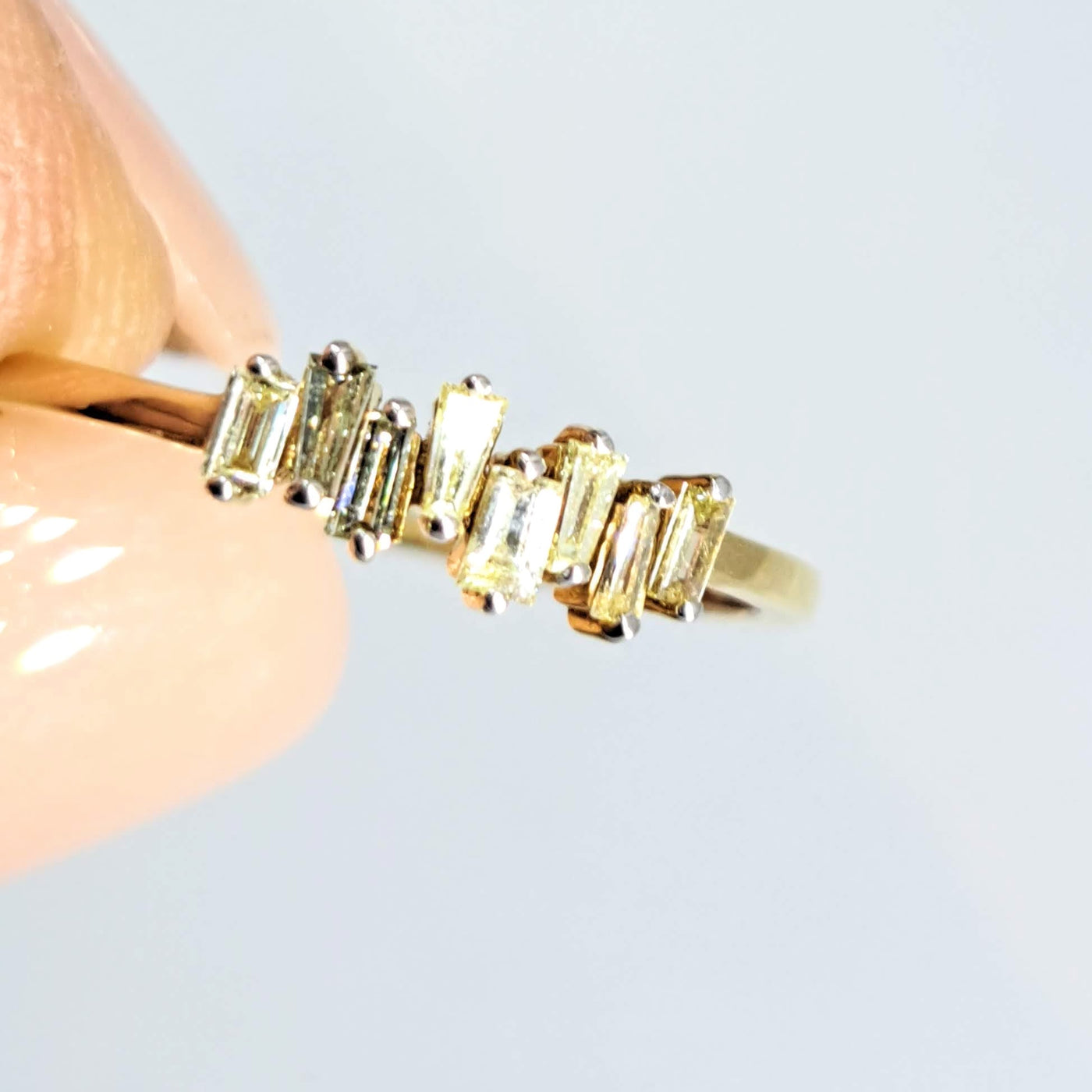 "Sparkler" Sz 6.5 Ring - Diamonds, 14K Gold