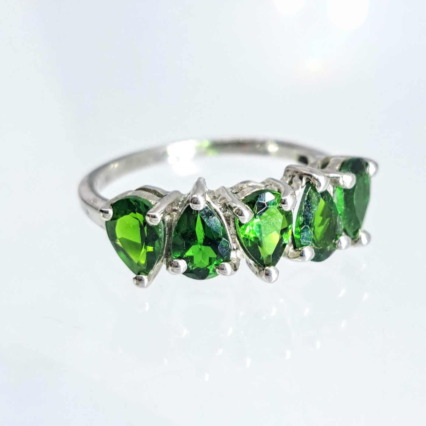 "Green Goddess" Sz 7 Ring - Chrome Diopside, Sterling