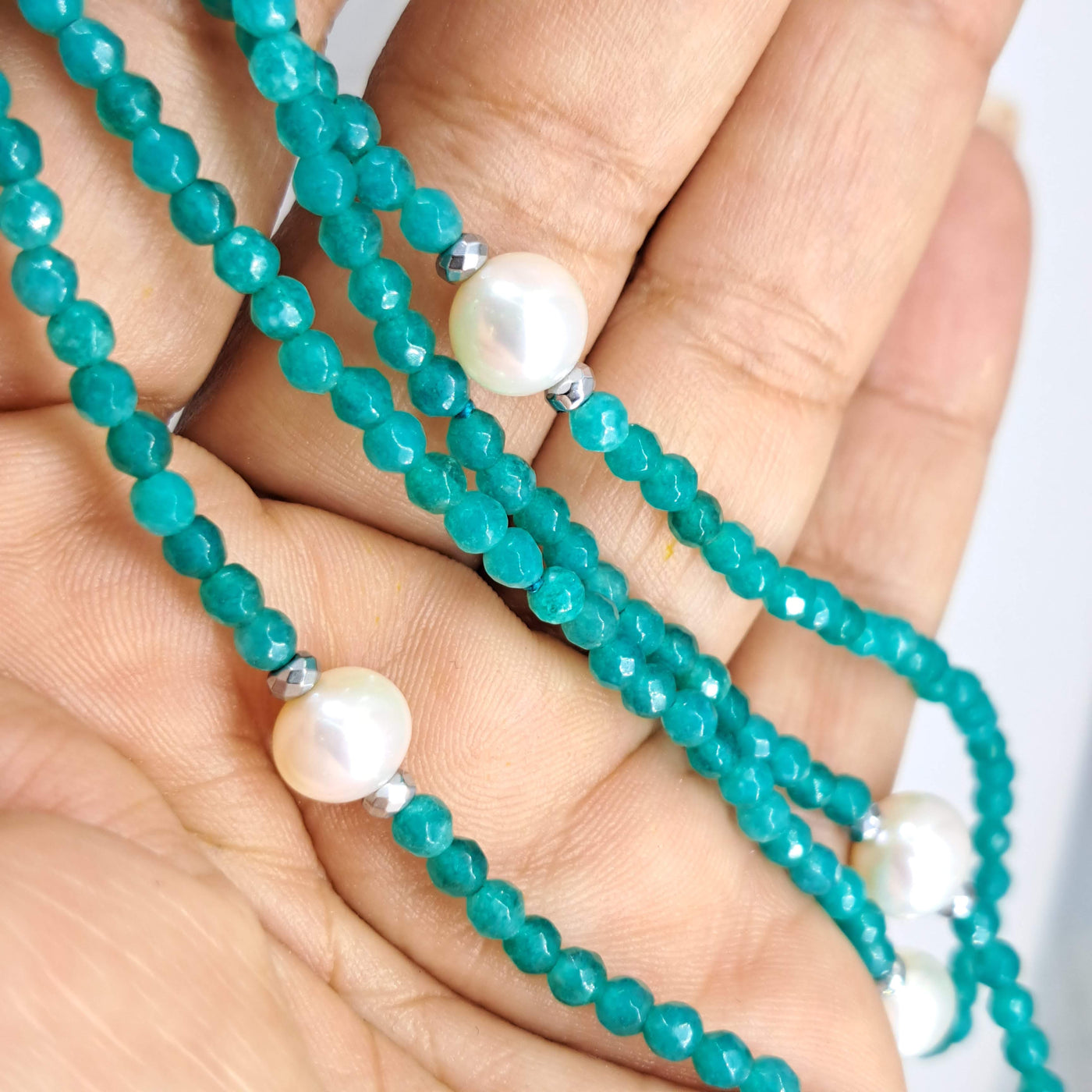 "60 Inches Of LOVE!" 60" Necklace/Bracelet Convertible - Gemstones, Pearls, Hematite (+ SP Enhancer Clip)