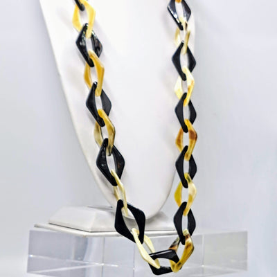 "Horny Links!" 36" Necklace - Ethically Sourced Water Buffalo Horn
