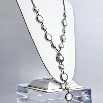 "Sparklista" 26" Convertible Necklace - Pearls, Swarovski Crystal