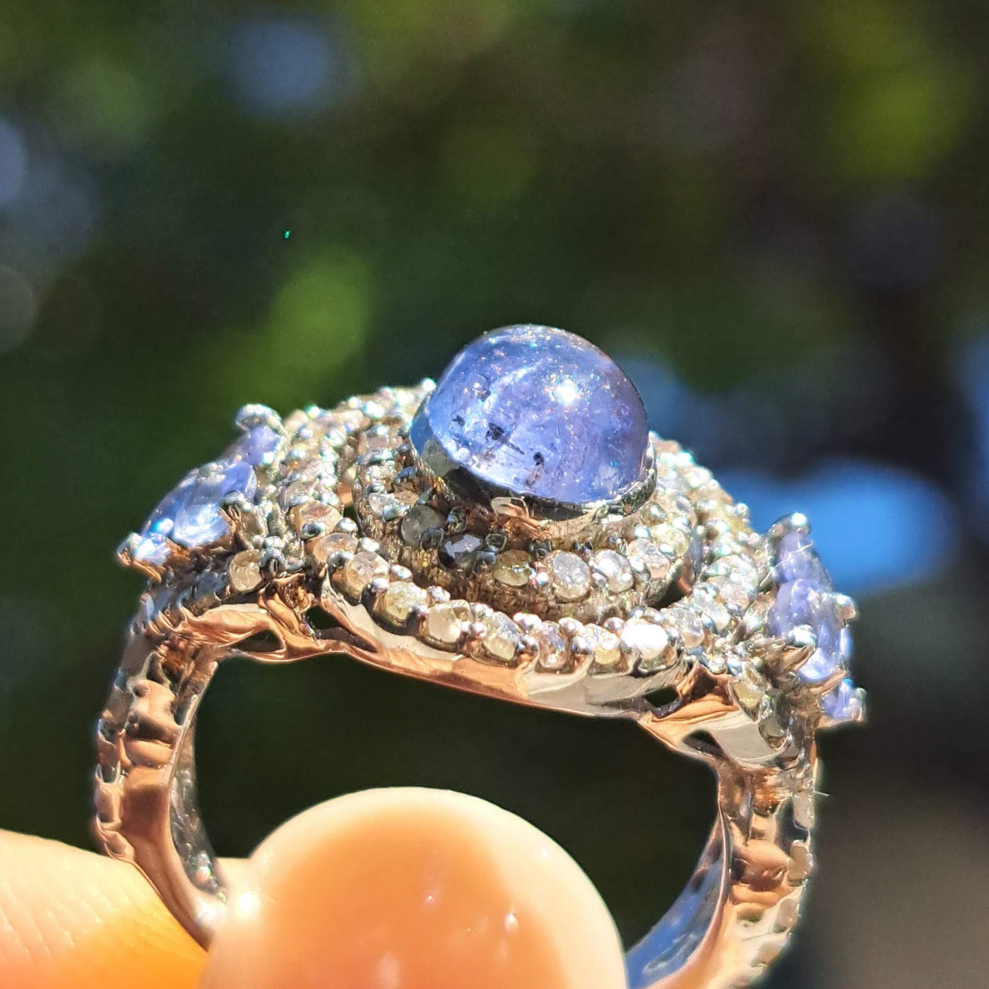 "Tanzanite, So Right" Sz 6 Ring - Tanzanite, Diamonds, Sterling