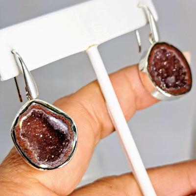 "Tabasco Geode" Earrings - Tabasco Geodes, Sterling