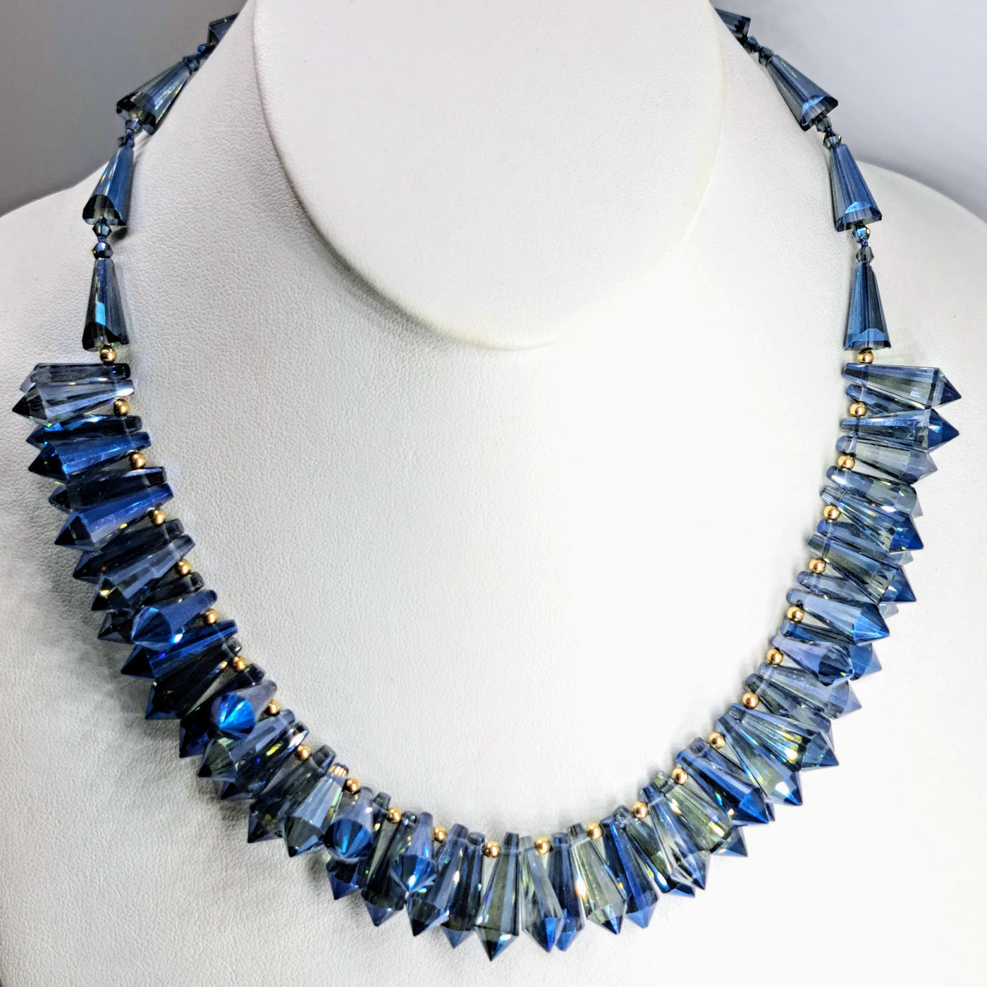 "Sparkle Fest - BLUE!" Necklaces - Swarovski Crystals with Anti-tarnish Sterling or 14K Gold
