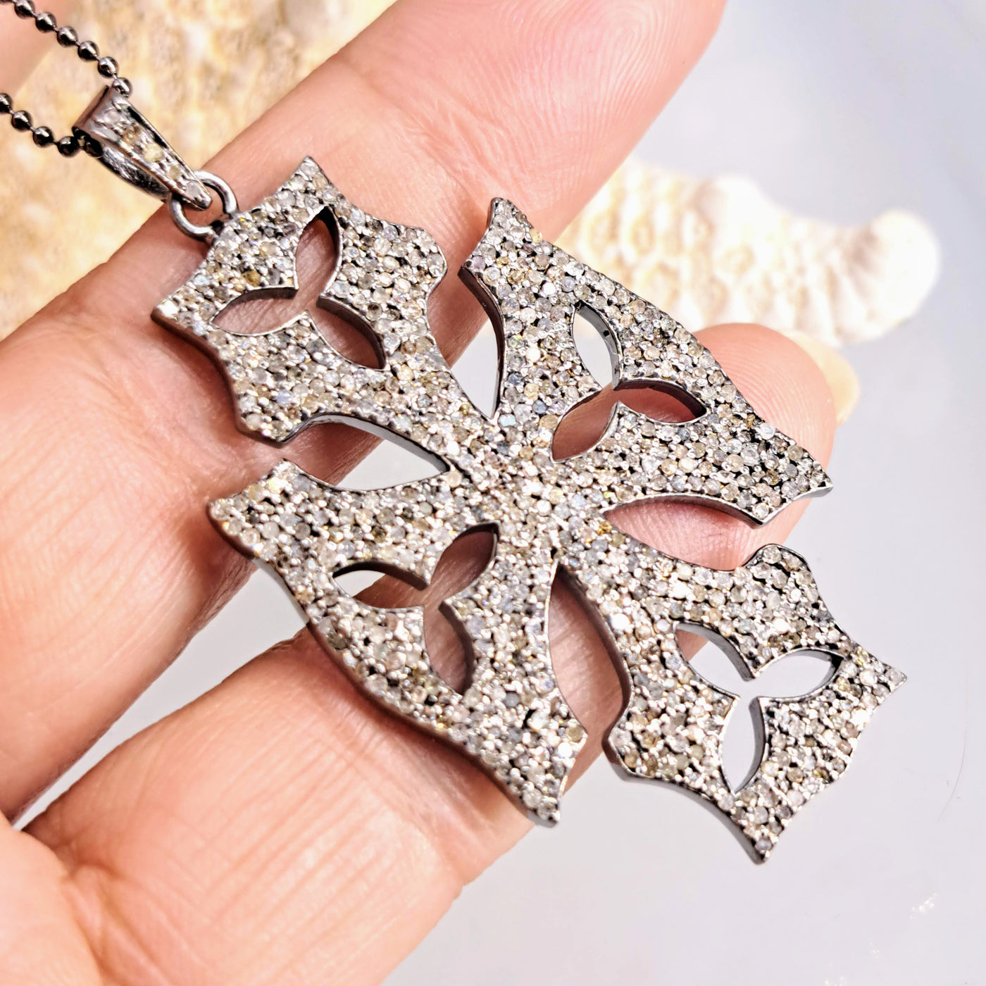 "Rock-God" 18" Necklace - Diamonds, Sterling