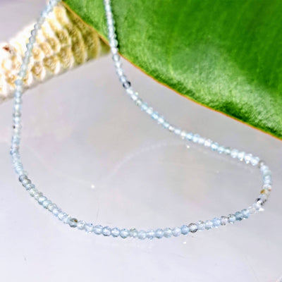 "Ocean Mist" 20" Necklace - Aquamarine, Sterling