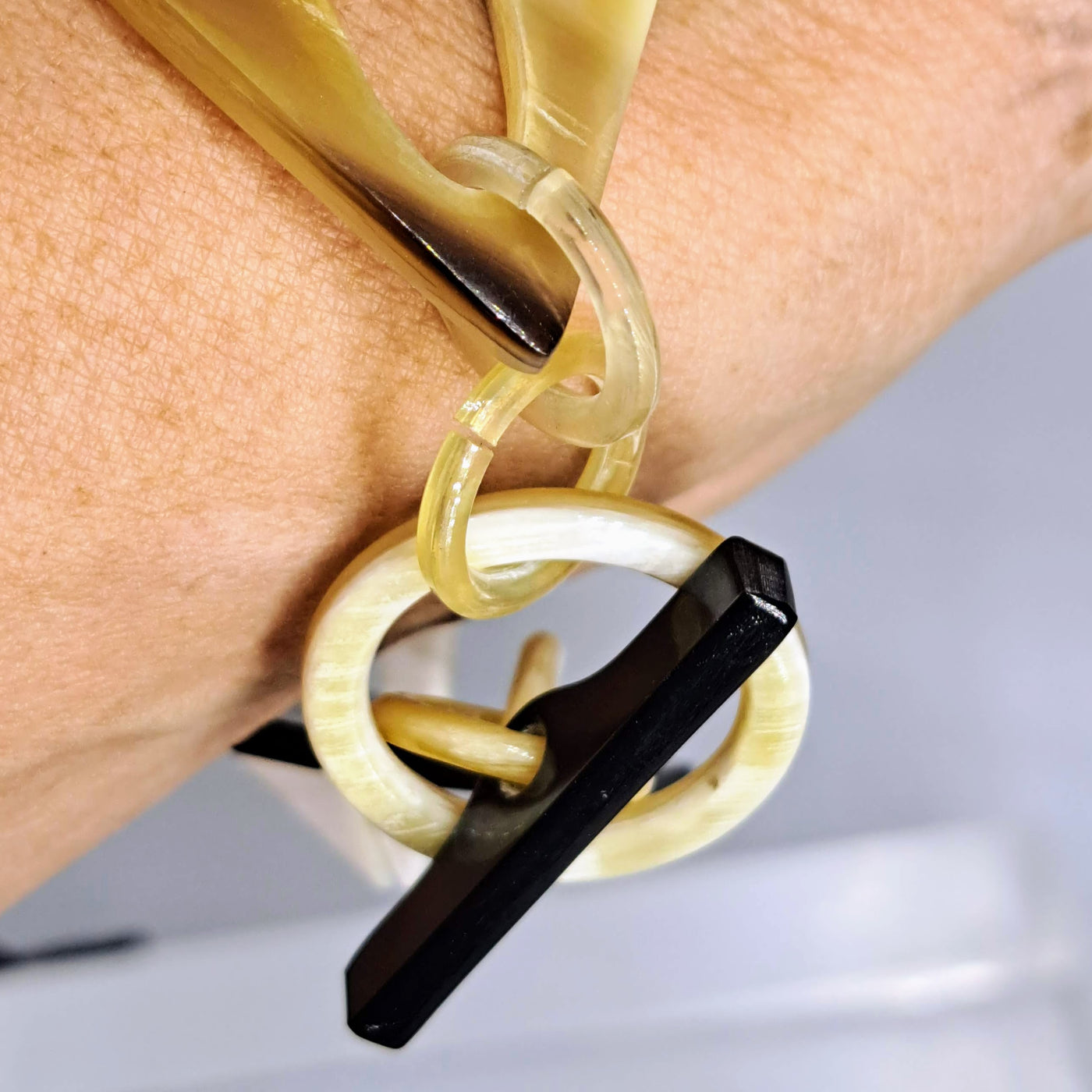 "Black & White Horn Of Plenty" 7.5" Bracelet - Horn | Key West Local Luxe Jewelry