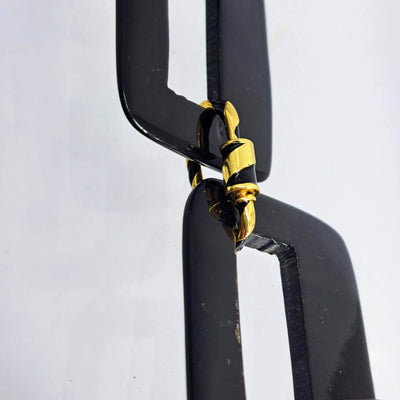 "Black Iris" Necklace - Carved Horn Links