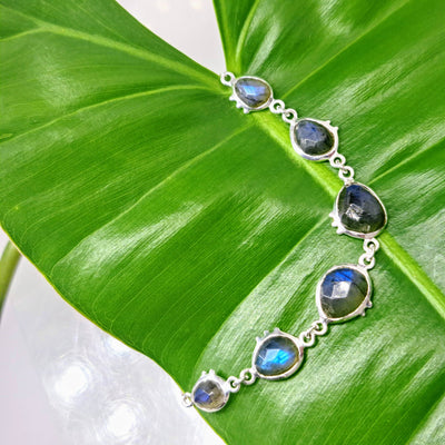 "Stardust" 6.5"-7.5" Bracelet - Moonstone or Labradorite, Anti-tarnish or 18K Gold Sterling