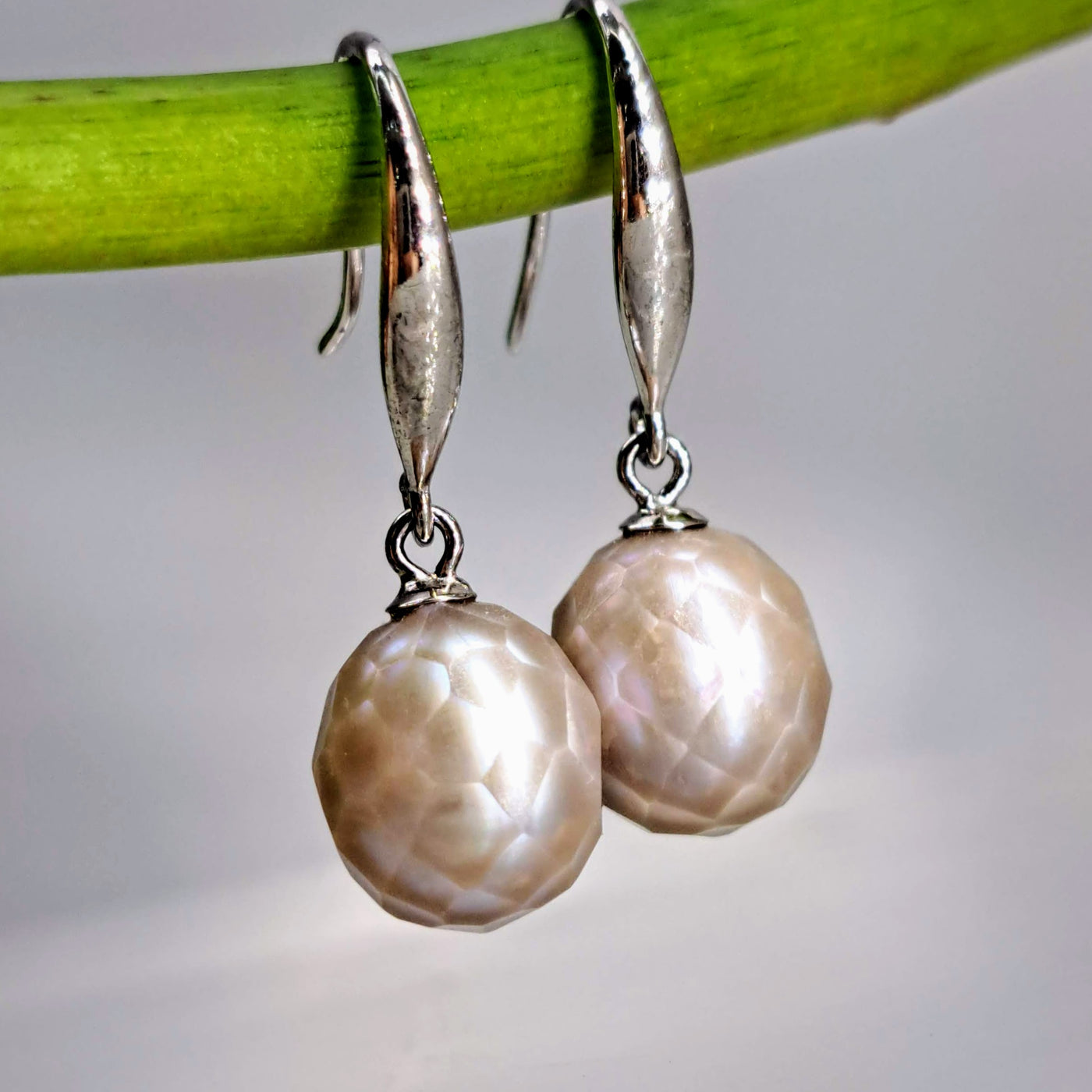 "Tahitian Treats" 1" Earrings - Tahitian Pearls, Anti-tarnish Sterling