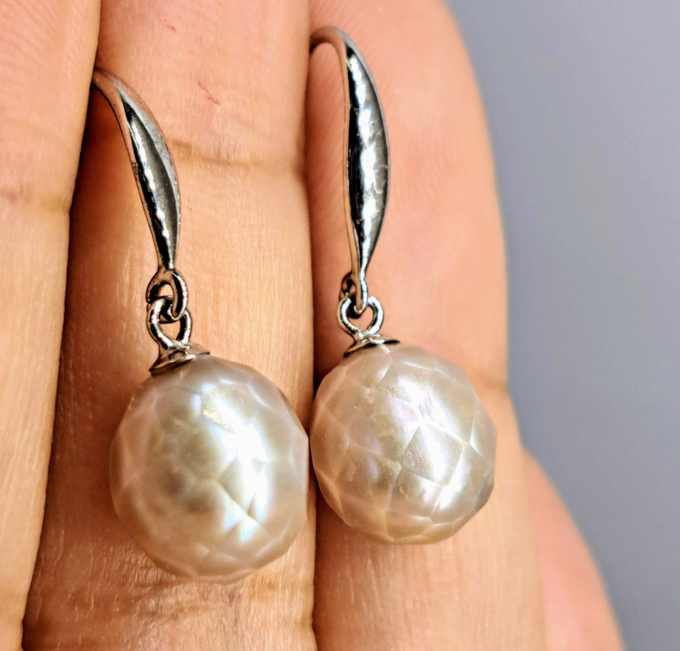 "Tahitian Treats" 1" Earrings - Tahitian Pearls, Anti-tarnish Sterling