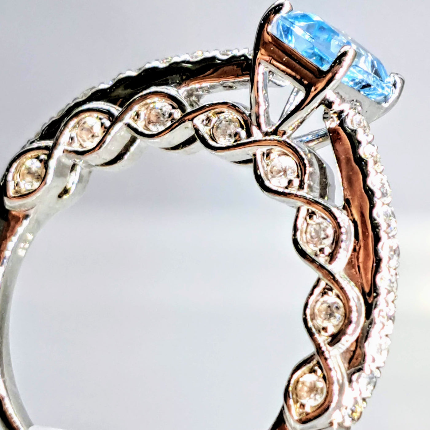 "Very Engaging!" Sz 7 Ring - Topaz, Zircon Stone, Anti-tarnish Sterling Silver