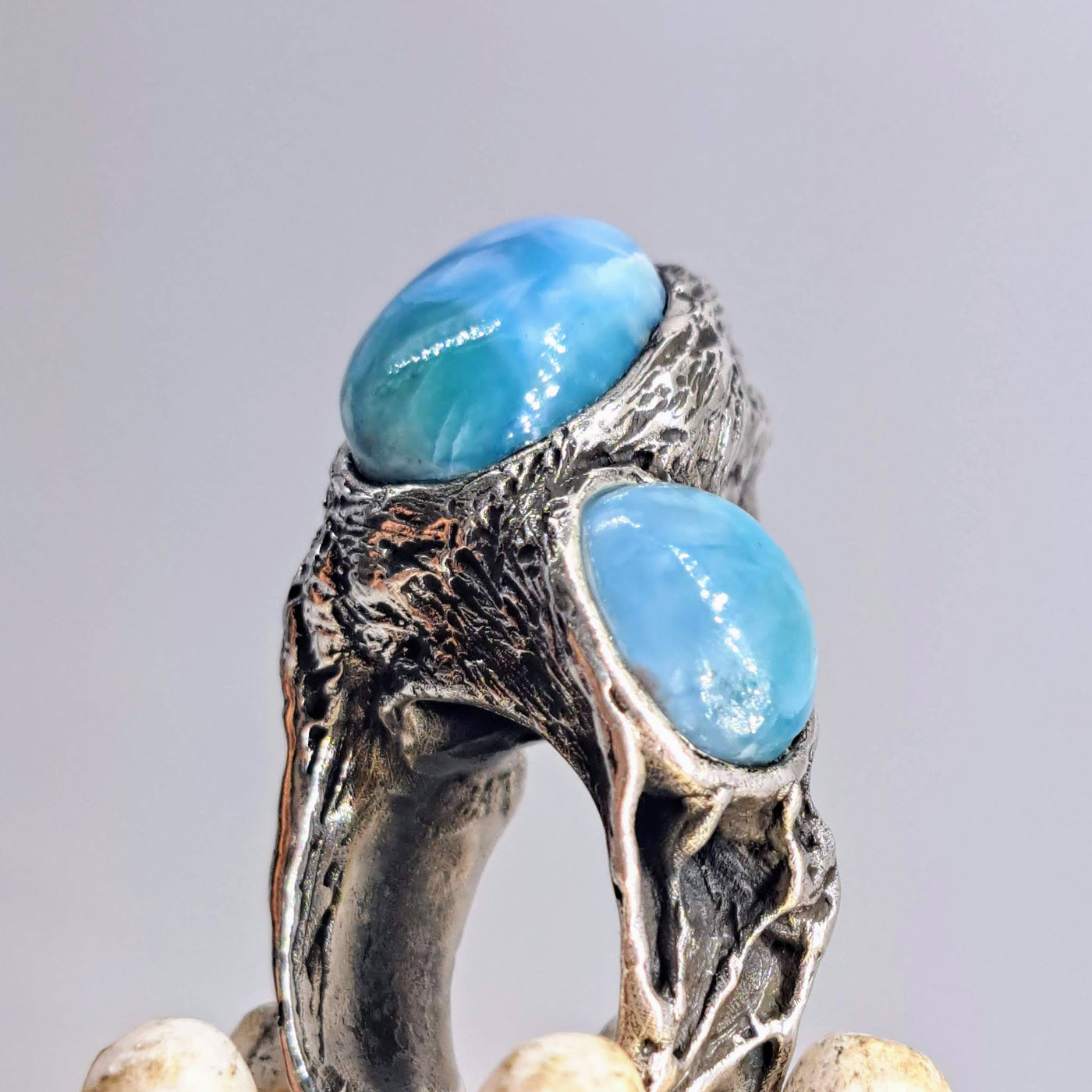 "Sea Witch SURPRISE!" Sz 8.25 Ring - Larimar, Sterling