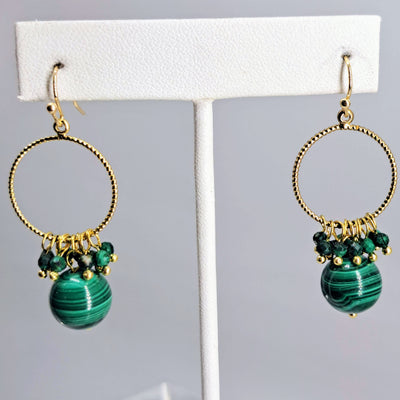 "Malachite - SO RIGHT! 2" Earrings - Malachite, Gold Sterling