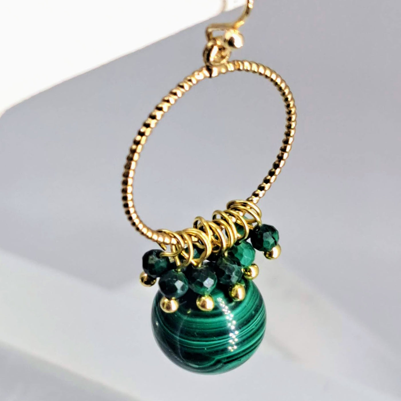 "Malachite - SO RIGHT! 2" Earrings - Malachite, Gold Sterling