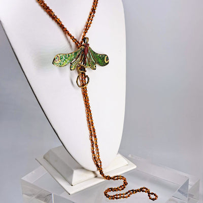 "Fly Dragonfly!" Necklace/Bracelet/Pendant - Carnelian, Bronze, Enamel