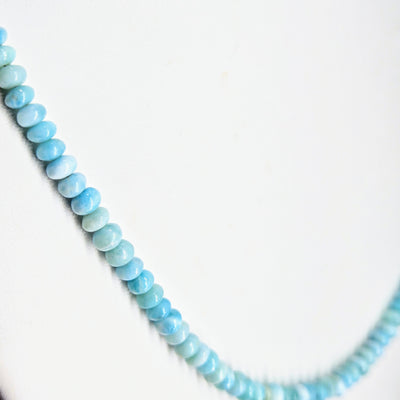 "Island Strand" 18" - 20" Necklace - Larimar, Sterling