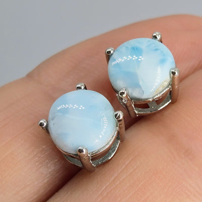 "Smooth Sailing!" .25" Stud Earring - Larimar, Sterling