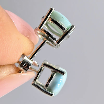 "Smooth Sailing!" .25" Stud Earring - Larimar, Sterling