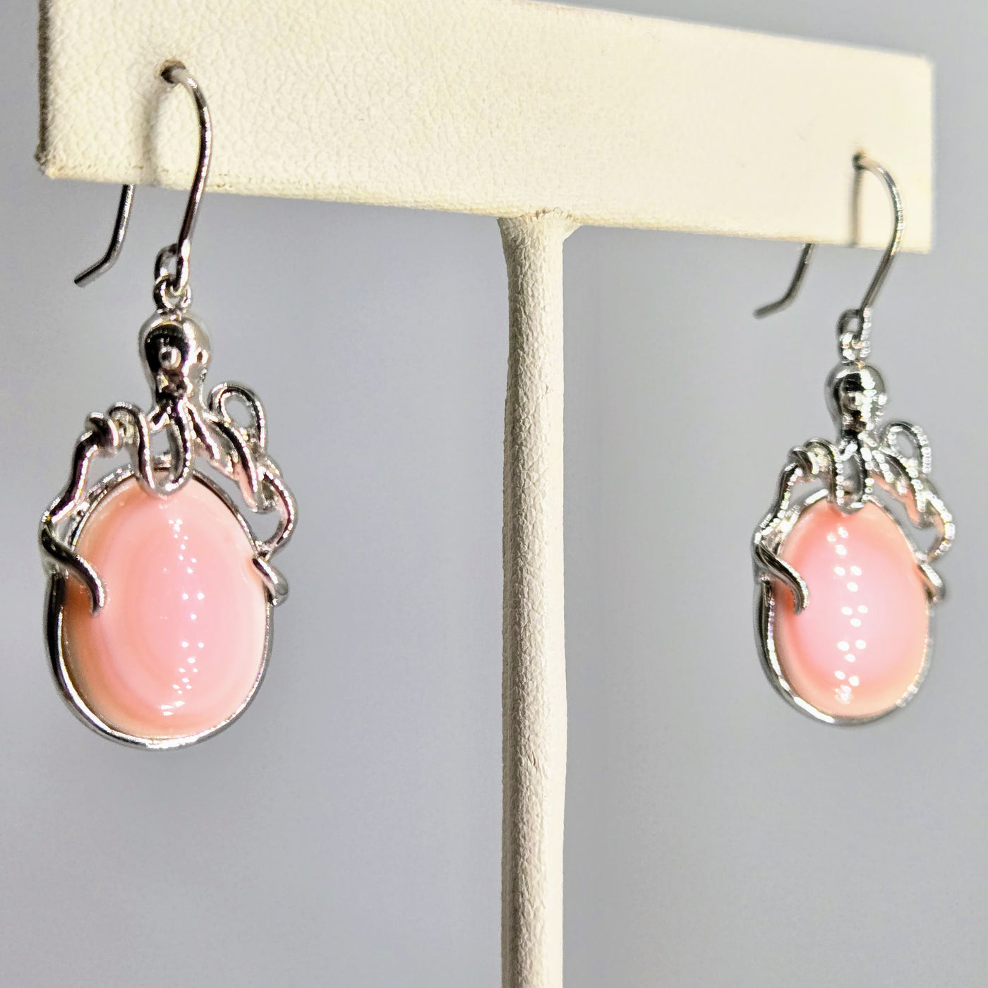 "Conch-topus" 1.5" Earrings - Conch Shell, Anti-tarnish Sterling