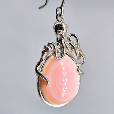 "Conch-topus" 1.5" Earrings - Conch Shell, Anti-tarnish Sterling