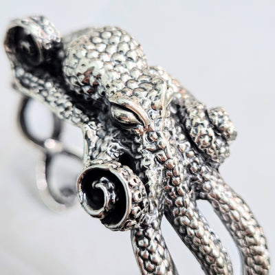 "Octopus Friend" Sz Med. Cuff Bracelet - Sterling