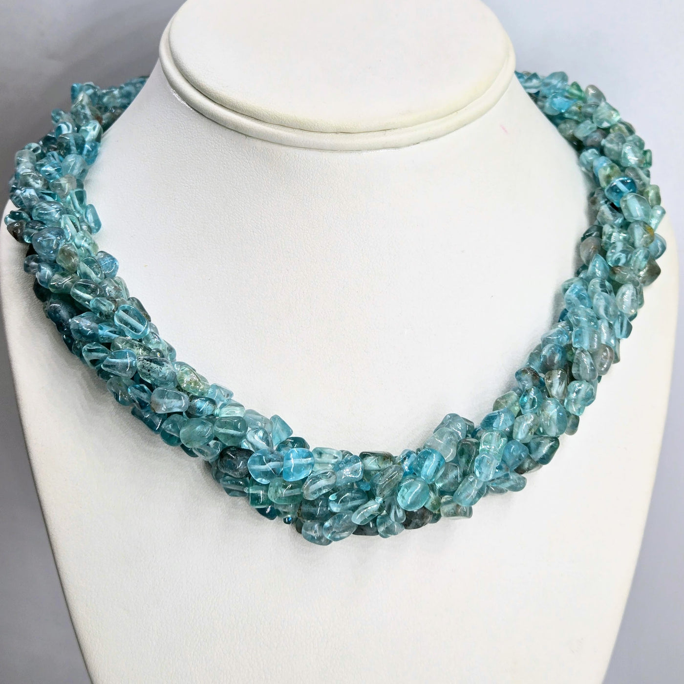 "Mermaid's Flair" 20" Necklace - Apatite, Amazonite, Magnetic Clasp