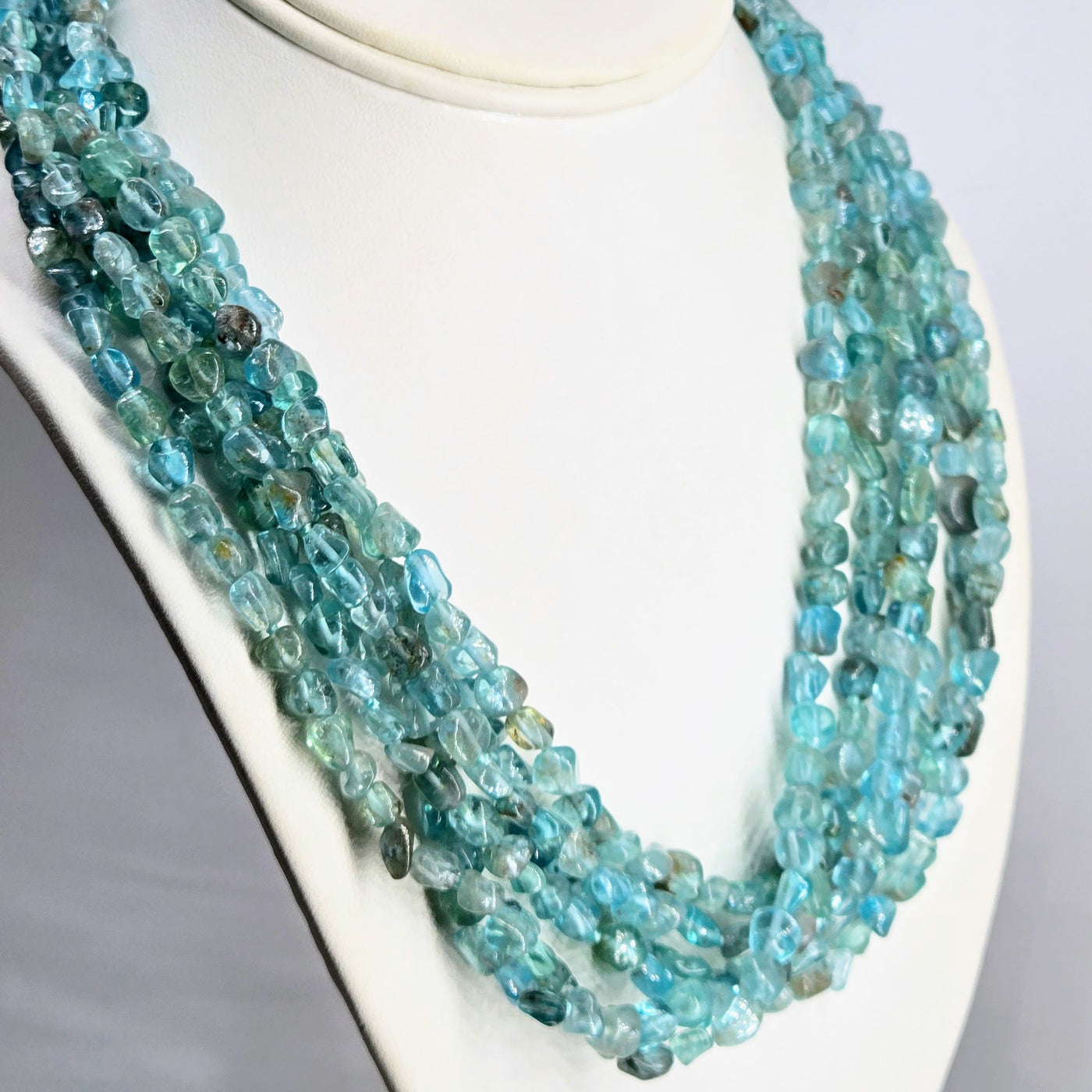 "Mermaid's Flair" 20" Necklace - Apatite, Amazonite, Magnetic Clasp