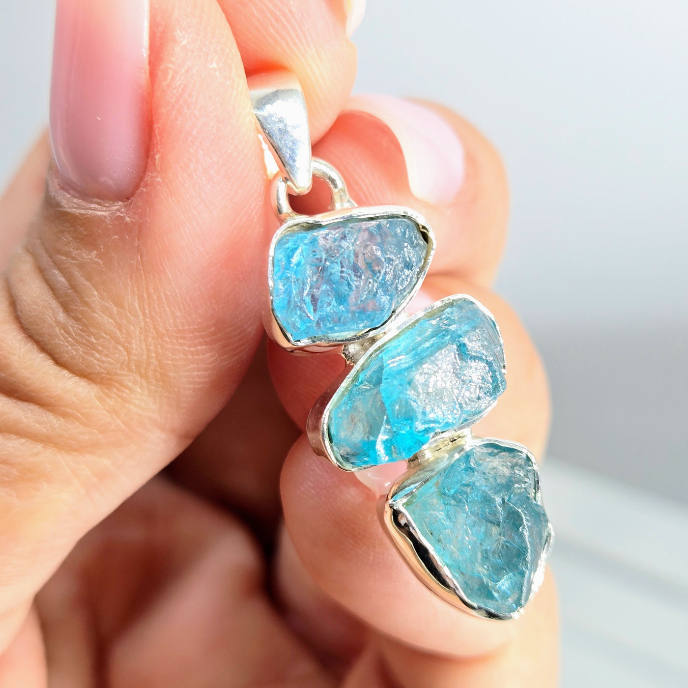 "The Rock Show Blues" Pendants - (Your Choice) Mixed Gems, Sterling
