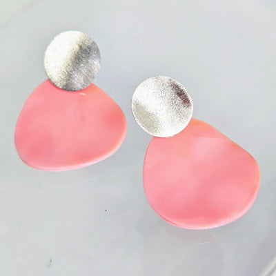 "Conch Petals" 1.75" Earrings - Conch Shell, Anti-tarnish Sterling
