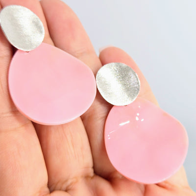 "Conch Petals" 1.75" Earrings - Conch Shell, Anti-tarnish Sterling