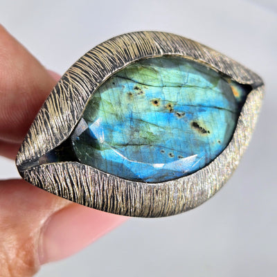 "Side Eye" Ring - Labradorite, Sterling