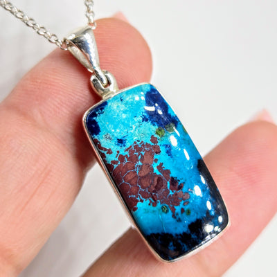 "The Reef" - Pendant Necklace - Shattukite, Sterling