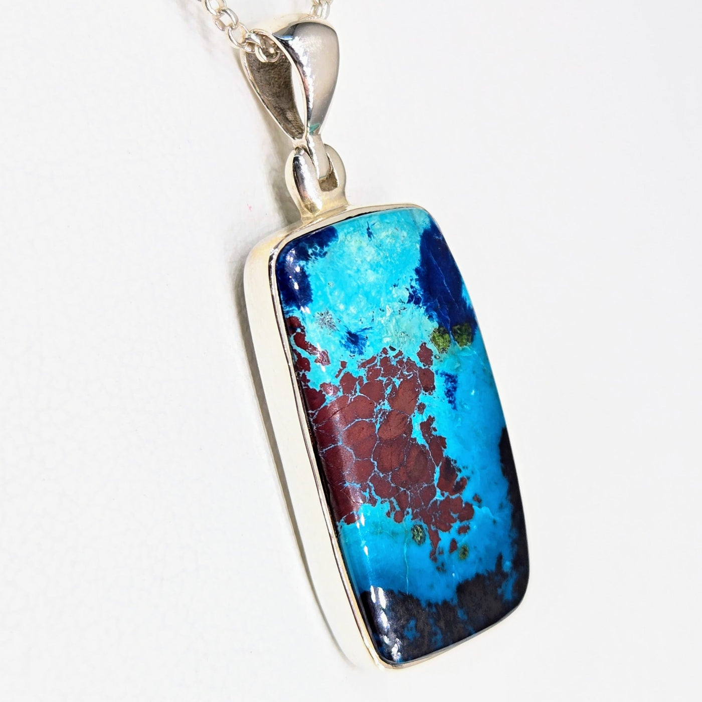 "The Reef" - Pendant Necklace - Shattukite, Sterling