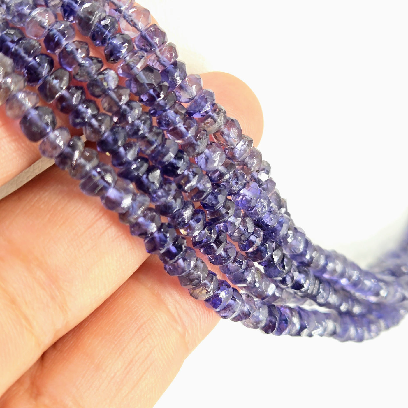 "Iris Blossoms" 20" Necklace - Iolite, Sterling
