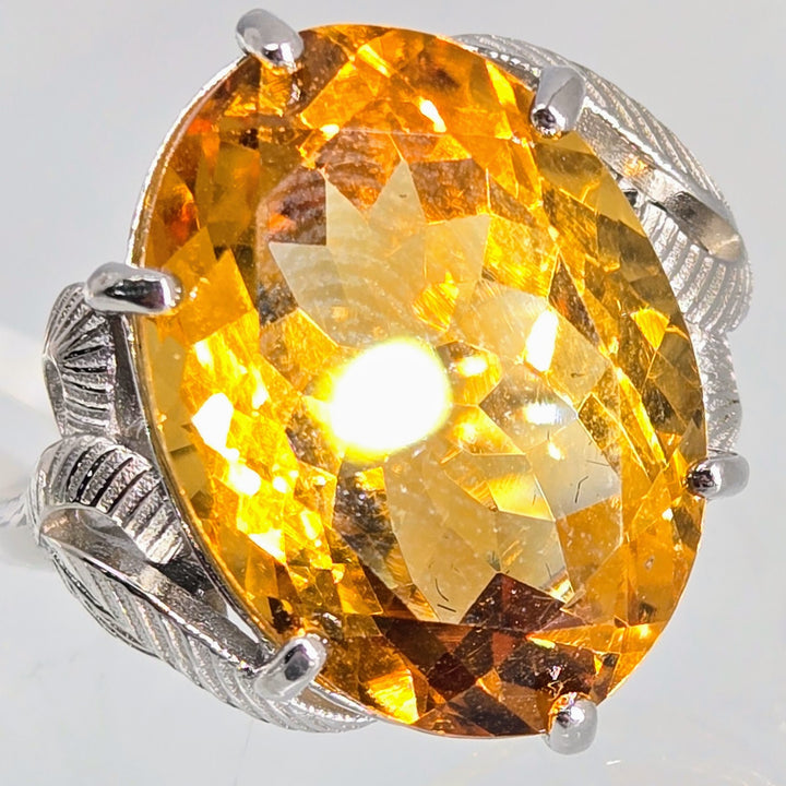 "Hot Toddy" Sz 8 Ring - Madeira Citrine, Sterling