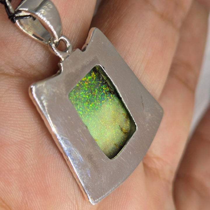 "Verdantist" Pendant Necklace - Opal, Sterling