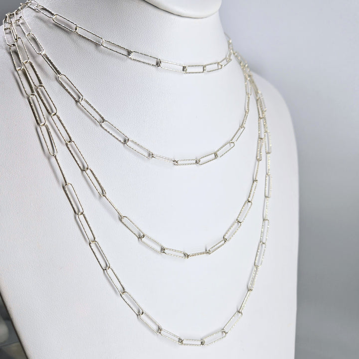 "Paperclip Chain" 4mm Necklace - Sterling