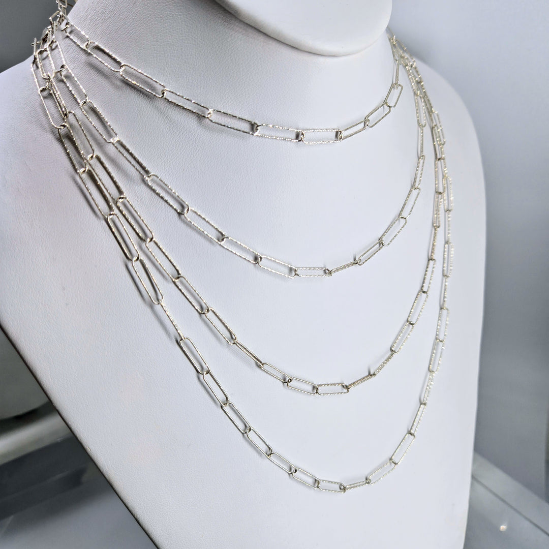 "Paperclip Chain" 4mm Necklace - Sterling